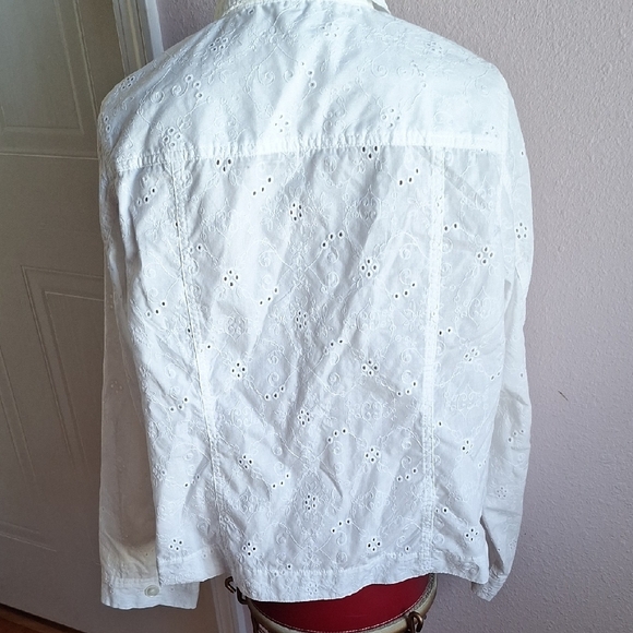 Koret White Eyelet Jean Jacket - Picture 6 of 13